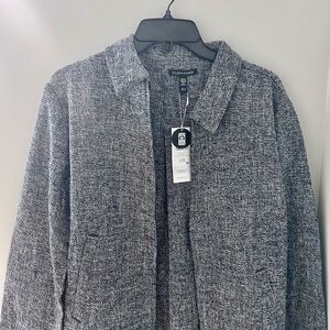 Eileen Fisher Black and White Textured Jacket